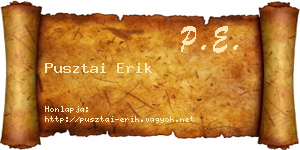 Pusztai Erik névjegykártya